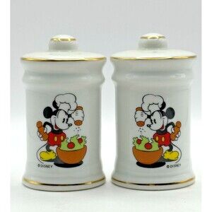 Vintage Salt & Pepper Shakers Walt Disney Mickey and Minnie Mouse Japan